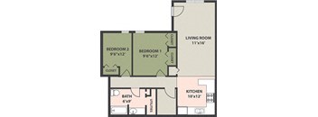2-Bedroom, 2-Bath