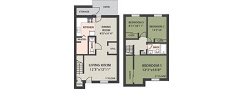 3-Bedroom, 1 1/2-Bath