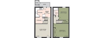 2-Bedroom, 1-Bath