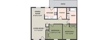 2-Bedroom, 1-Bath