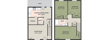 3-Bedroom, 1-Bath