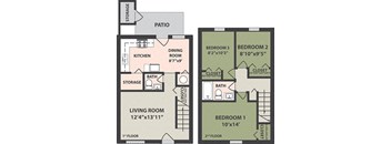 3-Bedroom, 1 1/2-bath
