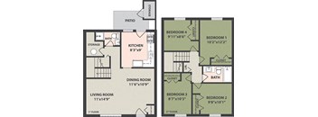 4-Bedroom, 2-Bath