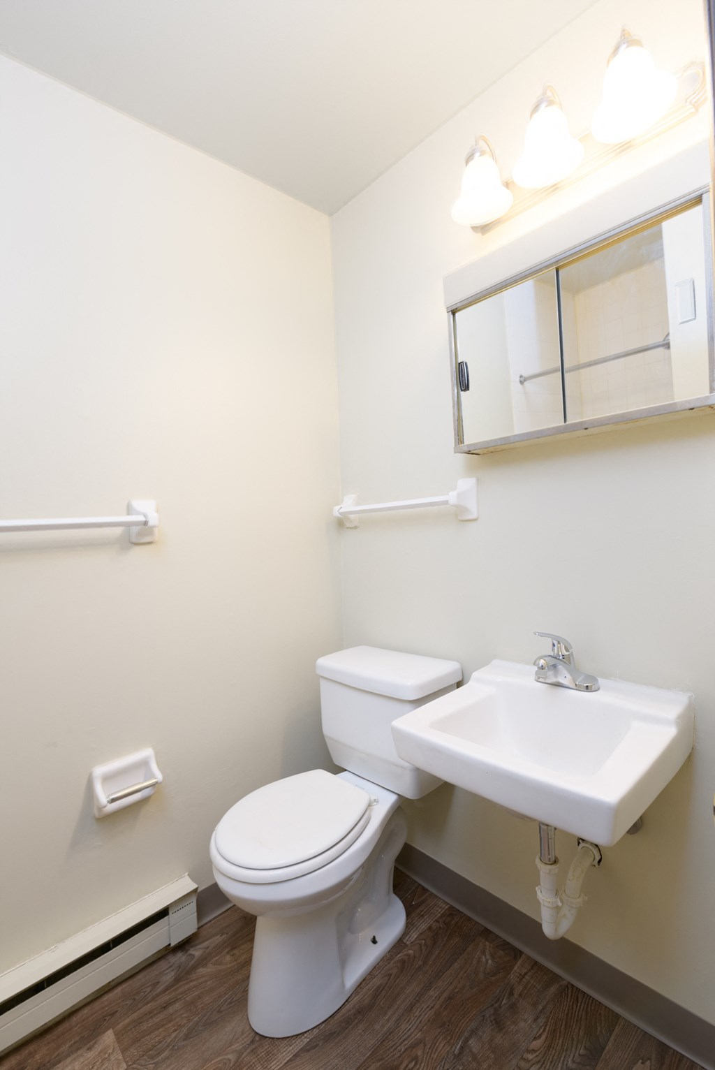 a bathroom with a toilet and a sink and a mirror