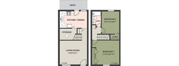 2-Bedroom, 1-Bath