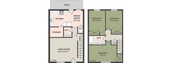3-Bedroom, 1 1/2-Bath