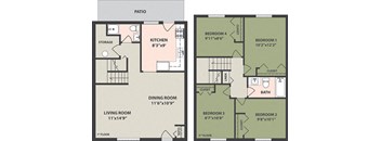 4-Bedroom, 2-Bath