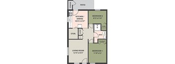 2-Bedroom, 1-Bath