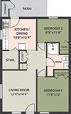 2-Bedroom, 1-Bath