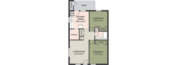 2-Bedroom, 1-Bath