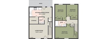 3-Bedroom, 1 1/2-Bath