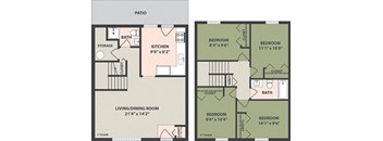 4-Bedroom, 2-Bath