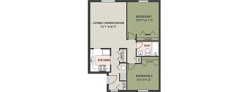 2-Bedroom, 1-Bath
