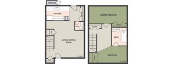 2-Bedroom, 1 1/2-Bath