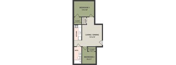 2-Bedroom, 1-Bath