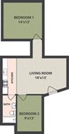 2-Bedroom, 1-Bath