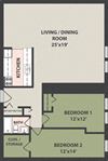 3-Bedroom, 1-Bath