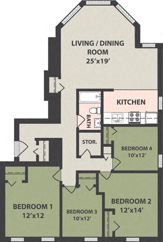 2026 Eleanor Place Suite 40 Studio-4 Beds Apartment, Affordable for Rent - Photo Gallery 10