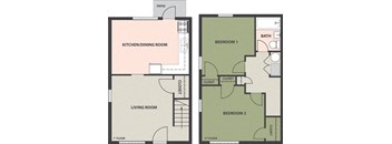2-Bedroom, 1-Bath