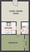 1-Bedroom, 1-Bath