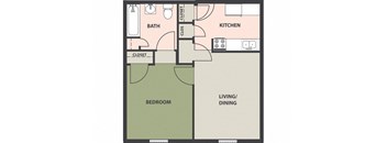 1-Bedroom, 1-Bath
