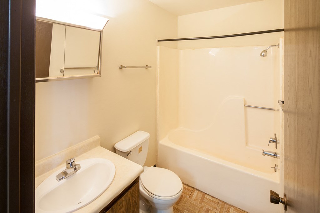 a bathroom with a sink toilet and a shower