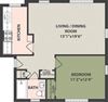1-Bedroom, 1-Bath