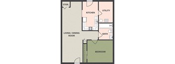 1-Bedroom, 1-Bath