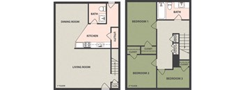 3-Bedroom, 1 1/2-Bath