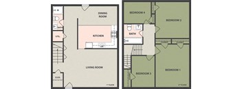 4-Bedroom, 2-Bath