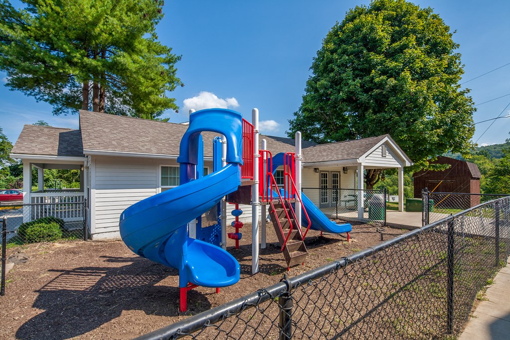 our apartments have a playground with slides for children
