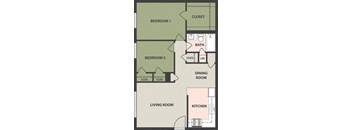 2-Bedroom, 1-Bath