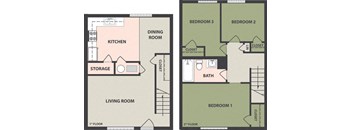 3-Bedroom, 1-Bath