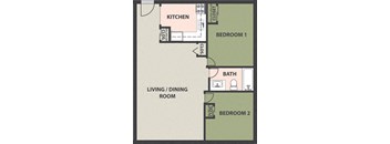 2-Bedroom, 1-Bath
