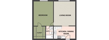 1-Bedroom, 1-Bath