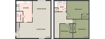 3-Bedroom, 1-Bath