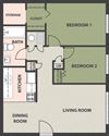 2-Bedroom, 1-Bath