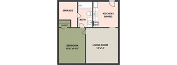 1-Bedroom, 1-Bath
