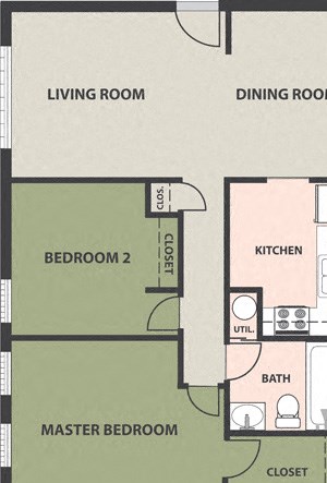 2-Bedroom, 1-Bath