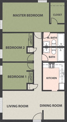 3-Bedroom, 2-Bath
