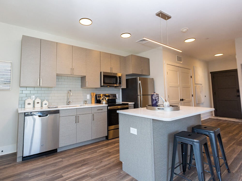 Efficient Appliances In Kitchen at Walnut Street Commons, Allentown, Pennsylvania