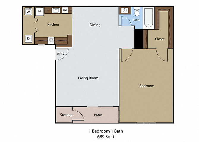 1 Bedroom 1 Bath