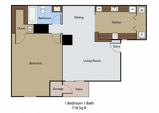 1 Bedroom 1 Bath