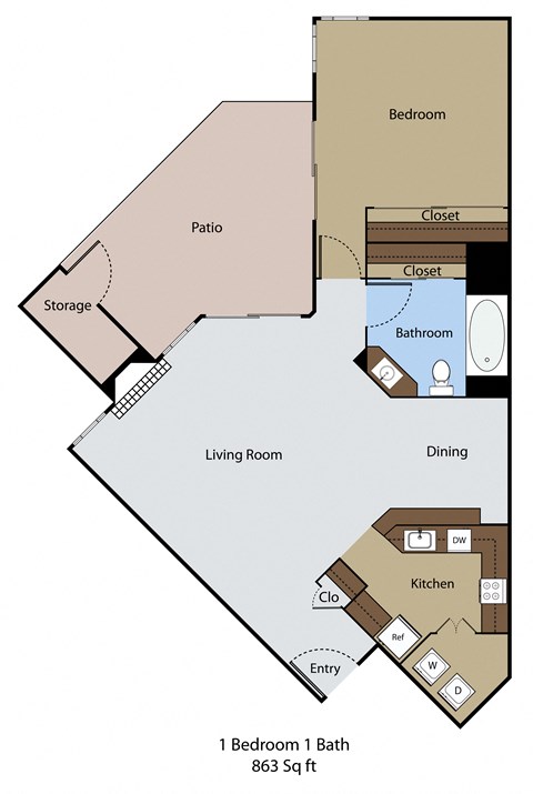 1 Bedroom 1 Bathroom