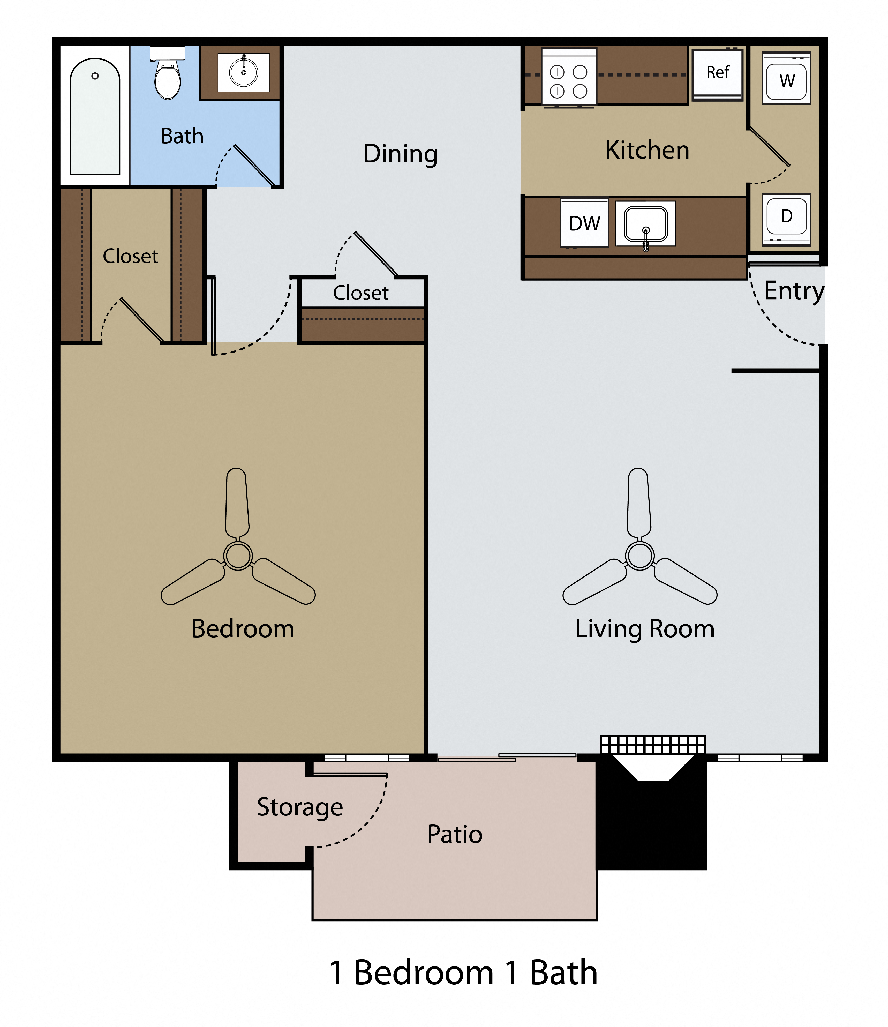 1 Bedroom 1 Bath