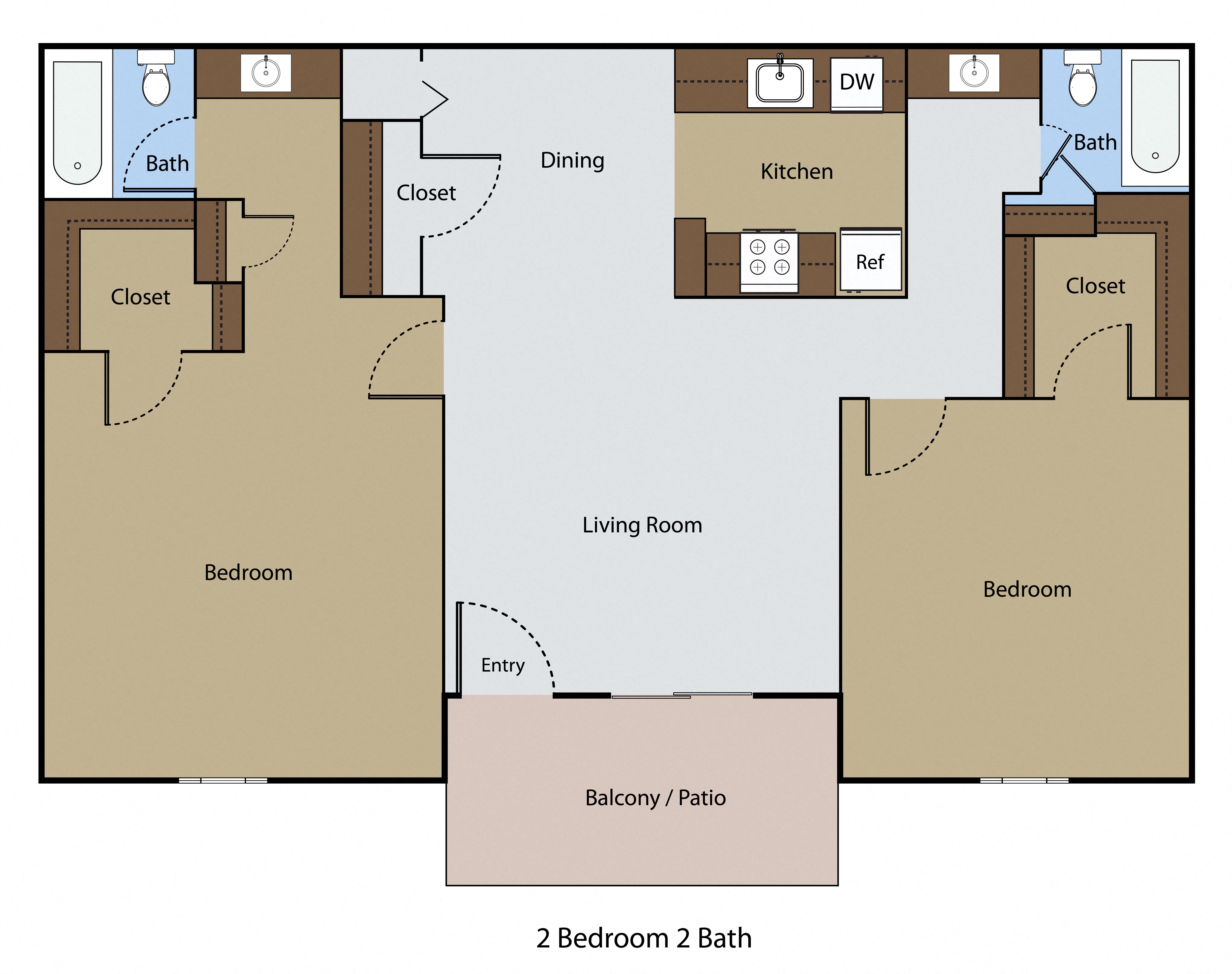 2 Bedroom 2 Bath