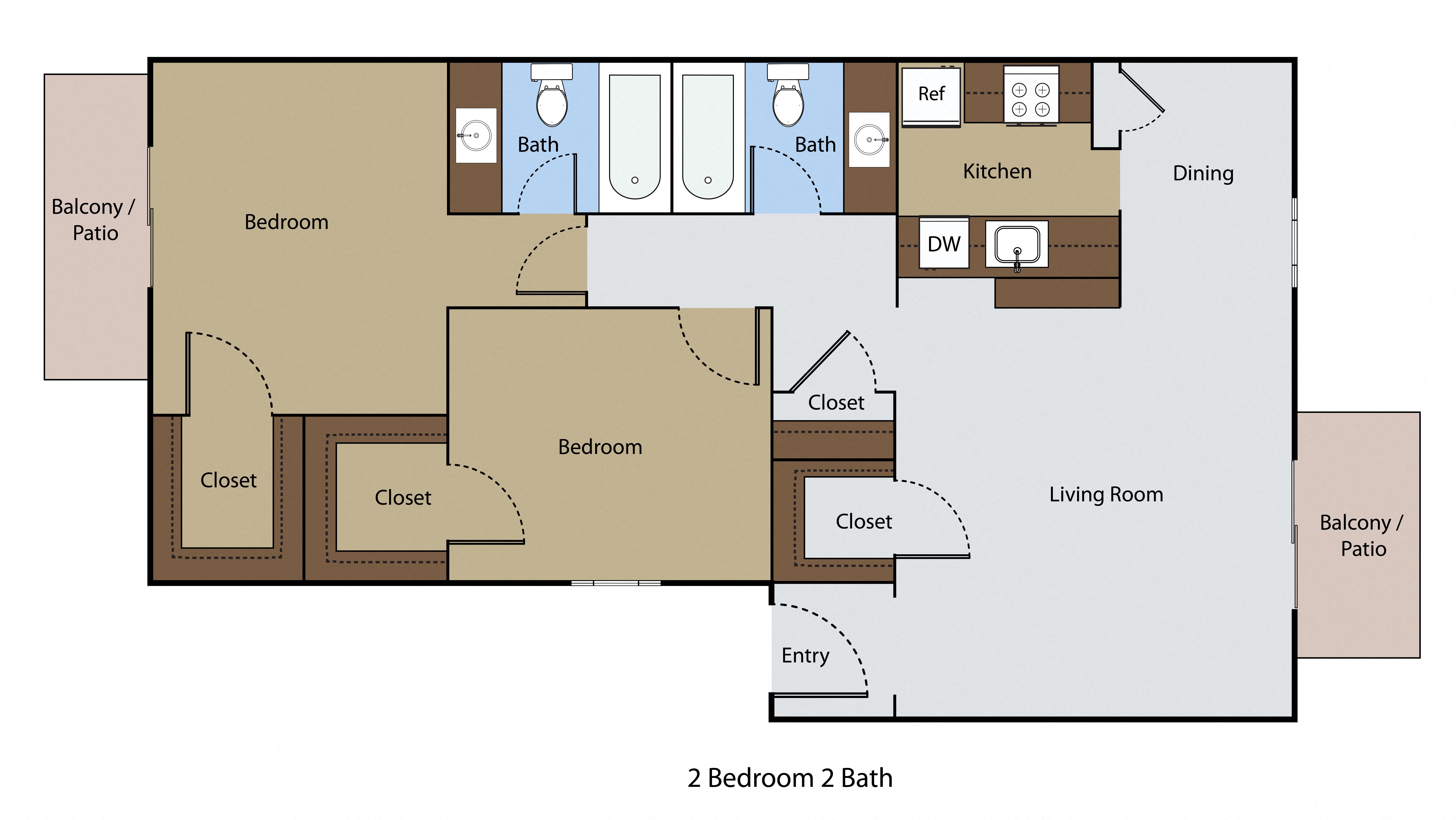 2 Bedroom 2 Bath