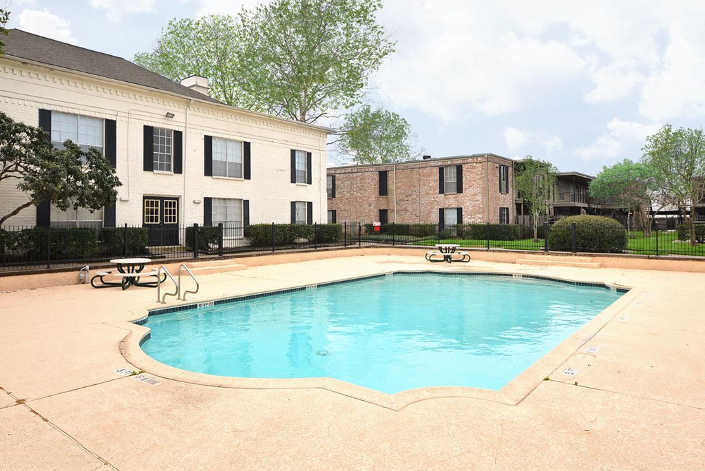 the swimming pool at the apartments for rent