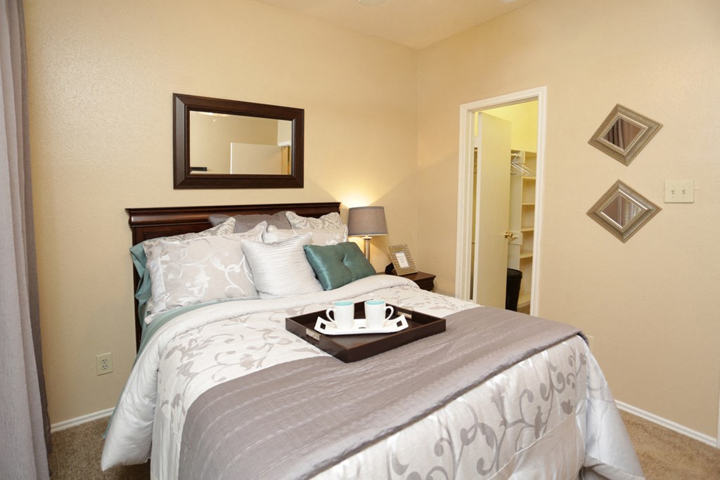 our apartments offer a bedroom with a king sized bed