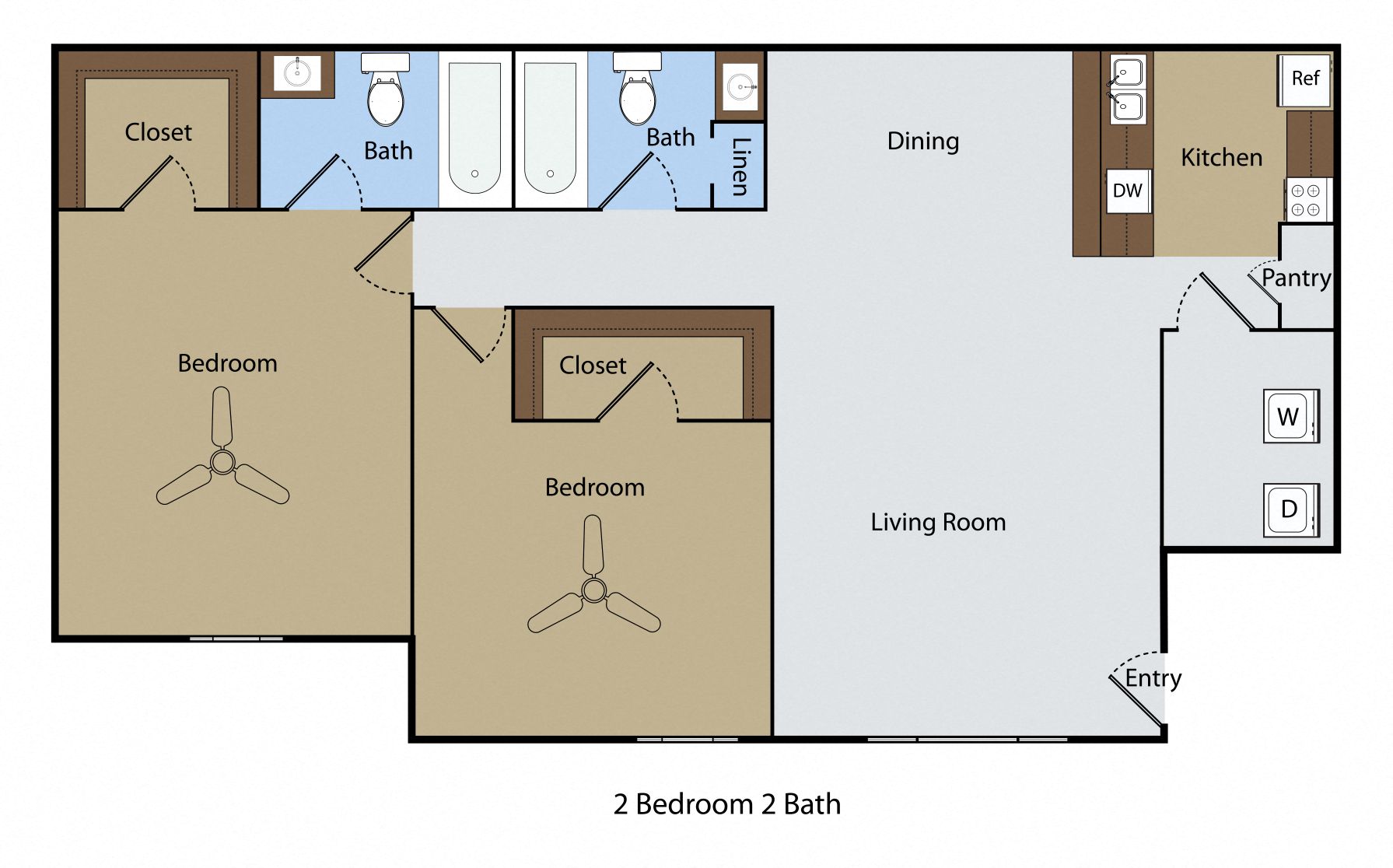 2 Bedroom 2 Bath